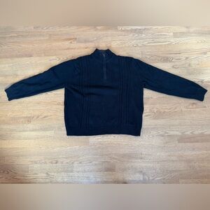 Calvin Klein Black Quarter Zip Knit Sweater